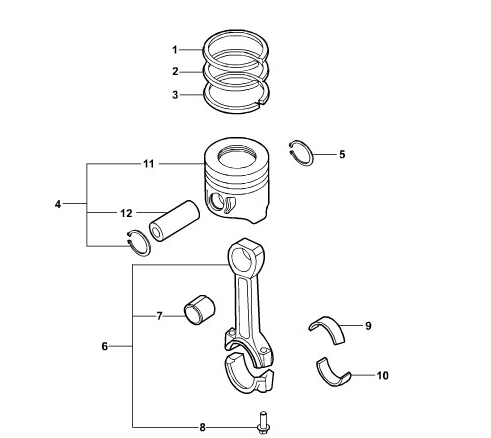 Pistão do motor de automóveis de Genuiue para o OEM do motor diesel de Ford NENHUM AB39 75489 CA